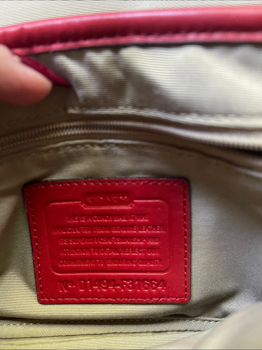 Coach Red Pebbled Leather Buckle-Front Crossbody